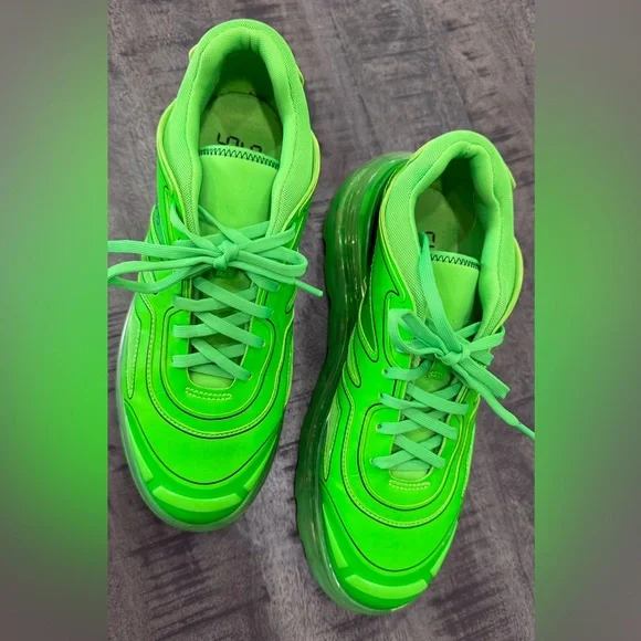 Neon Green Men's Sneakers - Picture 3 of 6